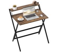 Computer Desk Foldable Monitor Shelf Small Space Study Writing Table