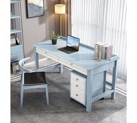 Computer desk,Gaming Desk New Chinese Modern All Solid Wood with Drawers Desktop Writing Desk Space Saving Computer Workstation for Home Bedroom Office