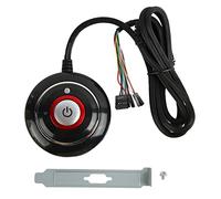 Computer Desk, Gaming Desk, PC Power Button Strong ABS Light Weight Simple Installation Plug and Play PC Power Switch for Internet Cafe Standing Desk for Home Office (2 USB)