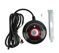 Computer Desk, Gaming Desk, PC Power Button Strong ABS Light Weight Simple Installation Plug and Play PC Power Switch for Internet Cafe Standing Desk for Home Office (No Audio No USB)