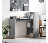 vidaXL Desk Grey Sonoma Engineered Wood 108 x 55 x 103.5 cm, Grey