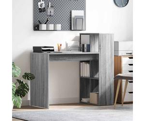 Computer desk Grey Sonoma 108x55x103.5cm Engineered Wood 1 Shelf Modern Minimal