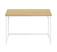 Computer Desk, Home Office Desk, for Work Study, Natural Oak and Pearl White / 60D x 120W cm