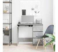 vidaXL Desk Concrete Grey 90x45x76 cm Engineered Wood