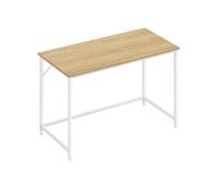 Computer Desk, Natural Oak and Pearl White / 60D x 120W cm