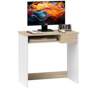 Homcom Compact Computer Table W/ Keyboard Tray Drawer Study Office Work, Oak