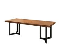 Computer Desk Office Desk Study Table Pine Solid Wood Computer Desk Wrought Iron Frame Office Desk, Desktop 5Cm Thick Home Writing Desk Conference Table Office Work Desk ,One Color-120x60x75cm
