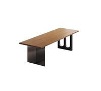Computer Desk Office Desk Wabi-sabi Style Solid Wood Home Study Desk, Acrylic Table Legs Single Business Boss Office Desk, Suitable For Study And Work Vanity Desk Gaming Desk Office Desks(220x80x75cm)