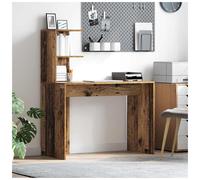 Computer Desk Old Wood 102x50x124cm Engineered Wood 1 Shelf Modern Stylish