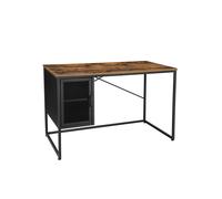 Computer Desk Rustic Brown and Black