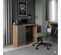 Computer desk Shefa Line Cina - Graphite - Oak