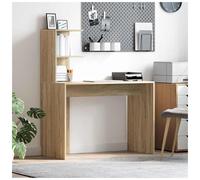 Computer Desk Sonoma Oak 102x50x124cm Engineered Wood 1 Shelf Modern Home Office