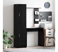 Computer Desk W/ Shelves & Cabinets - Reversible Home Office Storage Workstation