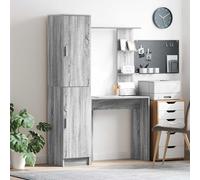 Computer Desk W/ Shelves & Cabinets - Reversible Home Office Storage Workstation