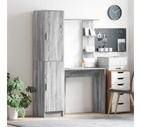 Computer Desk W/ Shelves & Cabinets - Reversible Home Office Storage Workstation