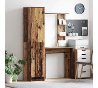 Computer Desk W/ Shelves & Cabinets - Reversible Home Office Storage Workstation
