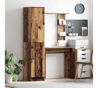 Computer Desk W/ Shelves & Cabinets - Reversible Home Office Storage Workstation