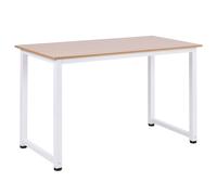 Computer Desk W/ White Metal Frame Medium-density fibreboard