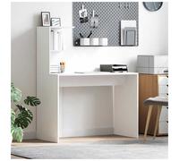 vidaXL Desk White Engineered Wood 102 x 50 x 124 cm, White