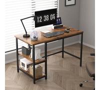 Computer Desk with 2 Adjustable shelves - Chicago 120cm MCC Direct Brown One Size