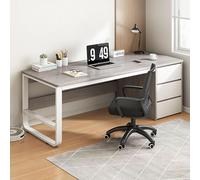 Computer Desk with Drawer, Extra Long Desk With Storage Cabinet Shelf,Sturdy Writing Table,Computer Gaming Desk,Writing Study Table Workstation for Home Office(Gray,120x50x75cm)