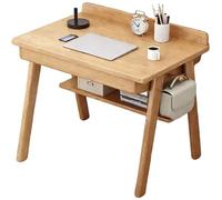 Computer Desk with Drawers and Storage, Industrial Home Office Writing Workstation with Hanging Rod and Bookshelf for Small Spaces and Bedrooms