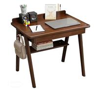 Computer Desk with Drawers and Storage, Industrial Home Office Writing Workstation with Hanging Rod and Bookshelf for Small Spaces and Bedrooms