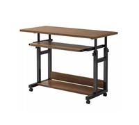 Computer Desk with Elevated Workspace and Keyboard Support for Small Office or Home Use, Movable Design for Easy Setup