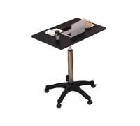 Computer Desk with Lifting Mechanism, Movable Office Desk on Wheels, Small Table Unit for Bedroom or Bedside, Ideal for Laptop Use