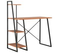 Computer Desk with Shelving Unit Laptop Study Workstation Multi Colours vidaXL