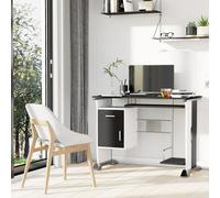 Computer Desk with Sliding Keyboard Tray Storage Drawers and Host Box Shelf Home Office Workstation Black