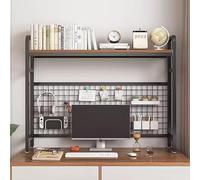 Computer Desktop Bookcase, 2/3-Tier Over The Desk Shelf Organizer for Dorm Room, Multipurpose Bookshelf for Office and Home Use