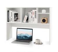 Computer Desktop Bookcase Countertop Storage Bookshelf With 4 Cubbies