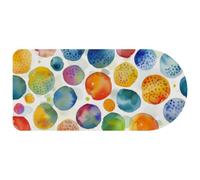 Computer Desktop Mouse Pad, Circles Colorful Print Large Gaming Mouse Pad for School and Office 29.1" x 13.8"