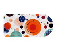Computer Desktop Mouse Pad, Circles Dots Color Pattern Print Large Gaming Mouse Pad for School and Office 29.1" x 13.8"