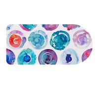 Computer Desktop Mouse Pad, Circles Watercolor Print Large Gaming Mouse Pad for School and Office 29.1" x 13.8"