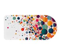 Computer Desktop Mouse Pad, Colored Circles Dots Print Large Gaming Mouse Pad for School and Office 29.1" x 13.8"