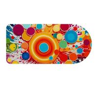 Computer Desktop Mouse Pad, Colorful Splash Circles Pattern Print Large Gaming Mouse Pad for School and Office 29.1" x 13.8"