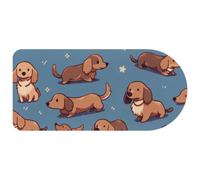 Computer Desktop Mouse Pad, Cute Little Dog Print Large Gaming Mouse Pad for School and Office 29.1" x 13.8"