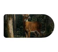 Computer Desktop Mouse Pad, Deer in the Forest Print Large Gaming Mouse Pad for School and Office 29.1" x 13.8"