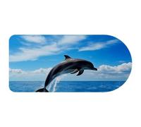 Computer Desktop Mouse Pad, Dolphin Jumping Print Large Gaming Mouse Pad for School and Office 29.1" x 13.8"
