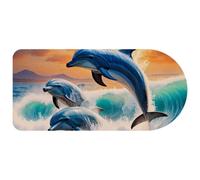 Computer Desktop Mouse Pad, Dolphin Jumping Print Large Gaming Mouse Pad for School and Office 29.1" x 13.8"
