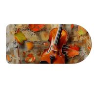 Computer Desktop Mouse Pad, Maple Leaves Violin Music Print Large Gaming Mouse Pad for School and Office 29.1" x 13.8"