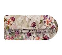 Computer Desktop Mouse Pad, Musical with Melody Flower Print Large Gaming Mouse Pad for School and Office 29.1" x 13.8"
