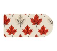 Computer Desktop Mouse Pad, Red White Maple Leaf Print Large Gaming Mouse Pad for School and Office 29.1" x 13.8"