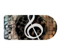 Computer Desktop Mouse Pad, Swirl Musical Melody Print Large Gaming Mouse Pad for School and Office 29.1" x 13.8"