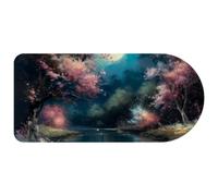 Computer Desktop Mouse Pad, under the Moon Beauty Print Large Gaming Mouse Pad for School and Office 29.1" x 13.8"