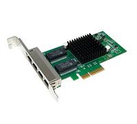 Computer District Network Card - PCI Express Controller Card (PCIe - PCIe) - 4 Ports RJ45 Ethernet 10/100/1000Mbps - Intel I350-AM4 Chipset - for PC or Server - Low and High Profile Brackets - by