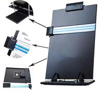 Computer Document Holder,Desktop Computer Typing Rack Holder Clipboard with 7 Adjustable Positions Clip and Line Guide for Typing Book Reading Painting and Correct Bad Writing Posture
