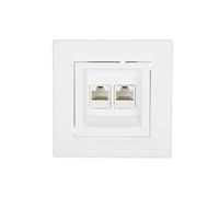 asfora ISDN Socket Cat6 2 x RJ45 Socket Complete Schneider Electric White